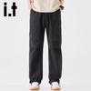Izzue It Men's Ice Silk Loose Straight Leg Cargo Casual Pants