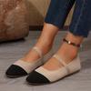 2026 Summer Plus Size Breathable Flyknit Mary Jane Flats - Women's Versatile Color Block Low-Cut Shoes.