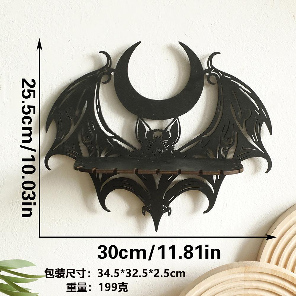 Wooden Craft Butterfly Hollow Crystal Storage Shelf Simple Home Wall Ornament Decoration