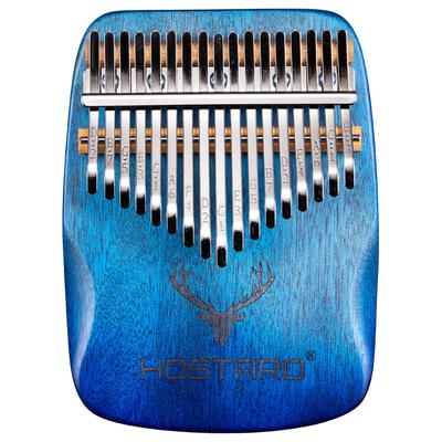 Hostaro Kalimba Thumb Piano, 17 Keys, Solid Instrument, Popular, with Protective Case, Beginner-Friendly, Japanese Manual (Gradient Blue)