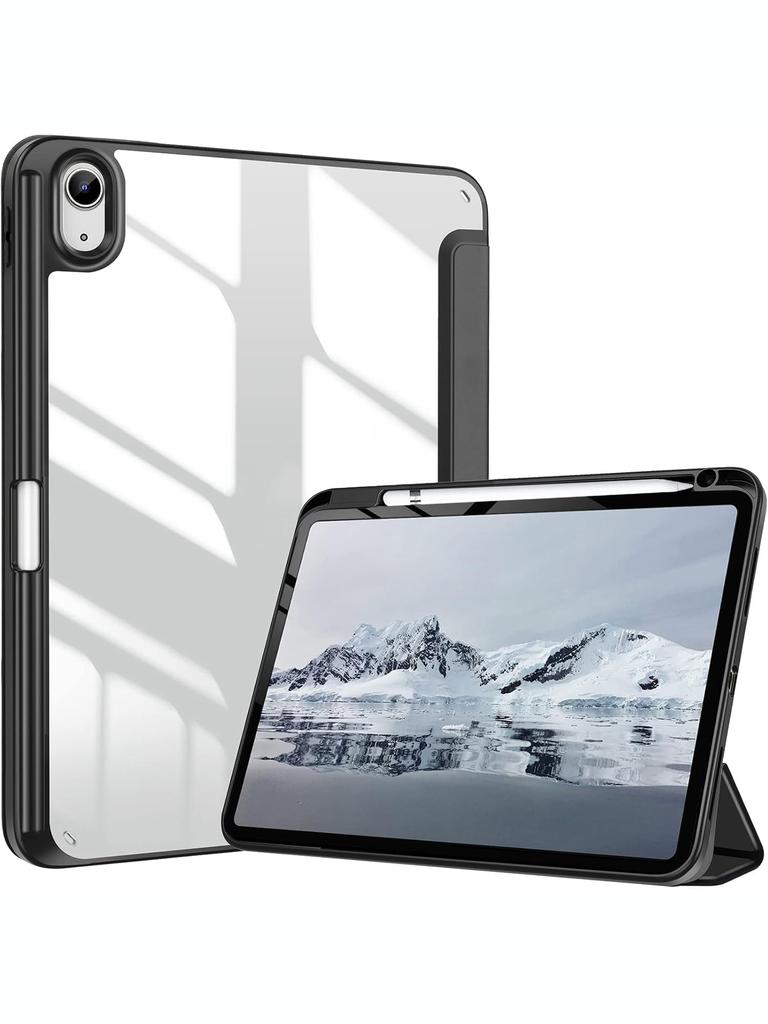Flip Tablet Cover For iPad 10 10th 10.9''/11 11th (A16) 11'' Acylic Back Case With Pencil Holder Auto Wake Up /Sleep