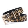 Leopard Print Faux Fur Belt Women Fashion Pin Buckle Jeans