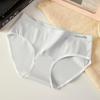 "80-Count Xinjiang Cotton Antibacterial Women's Mid-Waist Briefs - Pure Cotton, Long Crotch, Comfortable Macaron Colors"