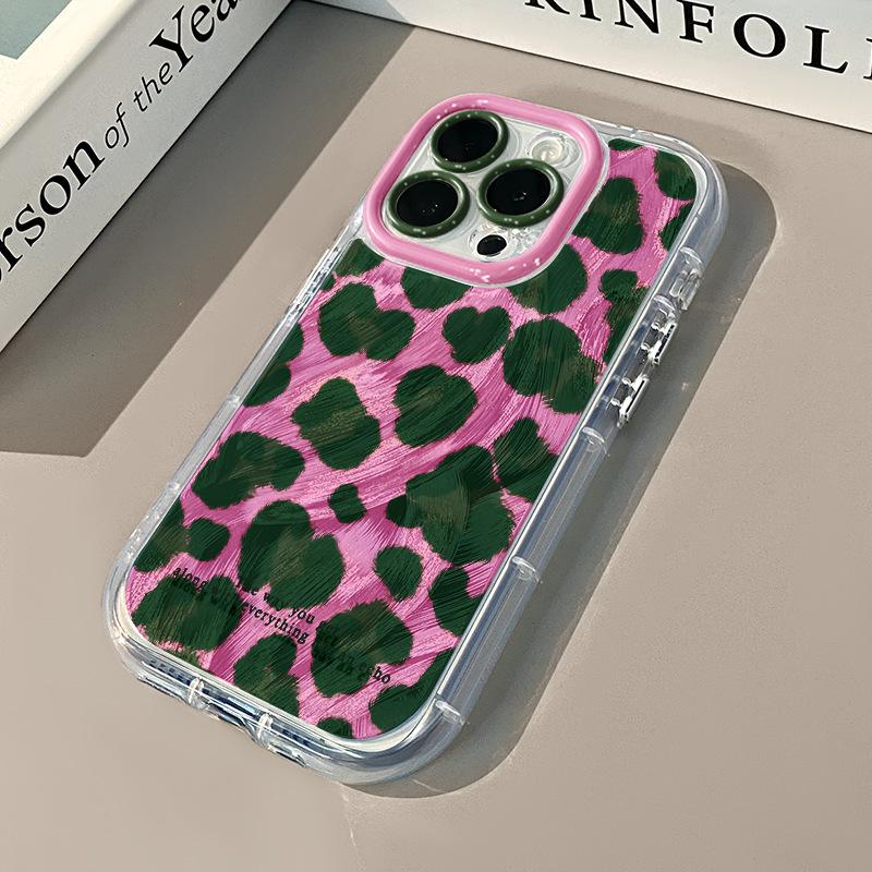 Grundlage Lockiges Leopardenmuster für IPhone16pro Handyhülle für Apple 15plus Creme Federgarn 14 Rundumschutz 13