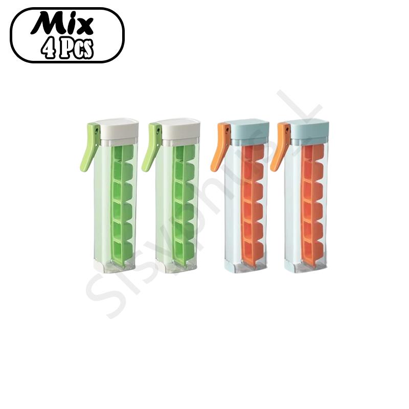 Press Type Ice Cube Tray Plastics Ice Cube Maker Easy to Demold Ice Tray Mold DIY Whiskey Cocktail Tools Kitchen Accessories