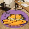 Garfield Pattern Round Rug, Indoor/Outdoor Mat, for Picnic, Gameroom, Bedroom, Office, Living Room, Home Decor Carpet, Birthday Gift