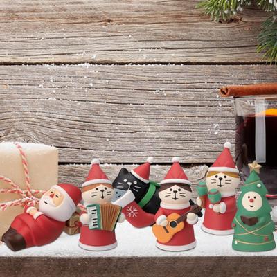 Christmas Resin Ornaments Cat Holiday Collectible Figurines for Car Resin Cat Lover Gifts Car Interior Ornament Men
