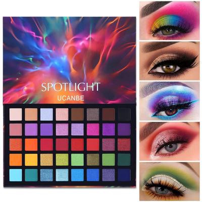 Spotlight Eyeshadow Palette Professional 40-Color Eyeshadow Matte and Shimmer Makeup Palette High Pigmentation Colorful Powder Long-Lasting Waterproof
