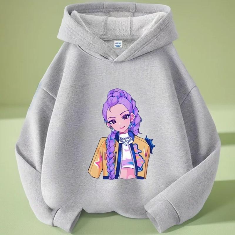Hoodies Sweatshirts Girls Hoodies Girls Long Sleeves Children's Prints Comfortable Hoodies Fashionable Pullovers Children's Tops