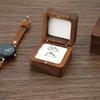 Black Walnut Solid Wood Ring Box Retro Style Luxury Exquisite Portable Storage for Necklaces Earrings Bracelets Oval Shape