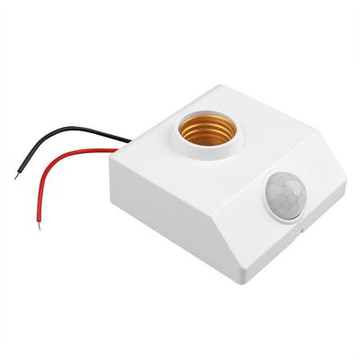 E27 Base de lâmpada com sensor infravermelho humano PIR Sensor de movimento Interruptor de base de lâmpada Sensor de corpo humano Controlador ON / OFF LED Lâmpada economizadora de energia Escadas do corredor