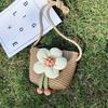 Handwoven Straw Bag Naked Bag Children's Flower Child Straw Bag Messenger Bag Cloud Bag Fashionable and Versatile