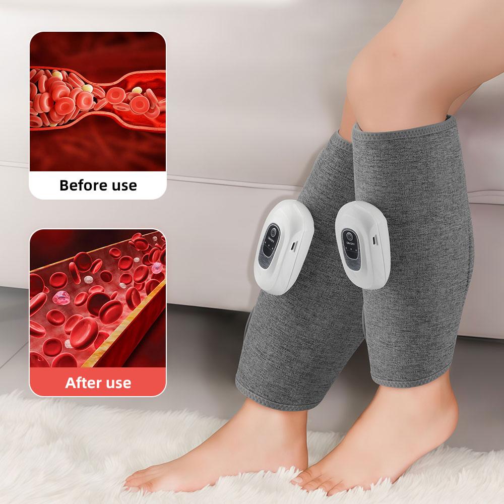 Electric Airbag Calf Massager 3 Modes 360° All Round Heated Massage Device Promote Blood Circulation Foot Leg Fatigue Relieve
