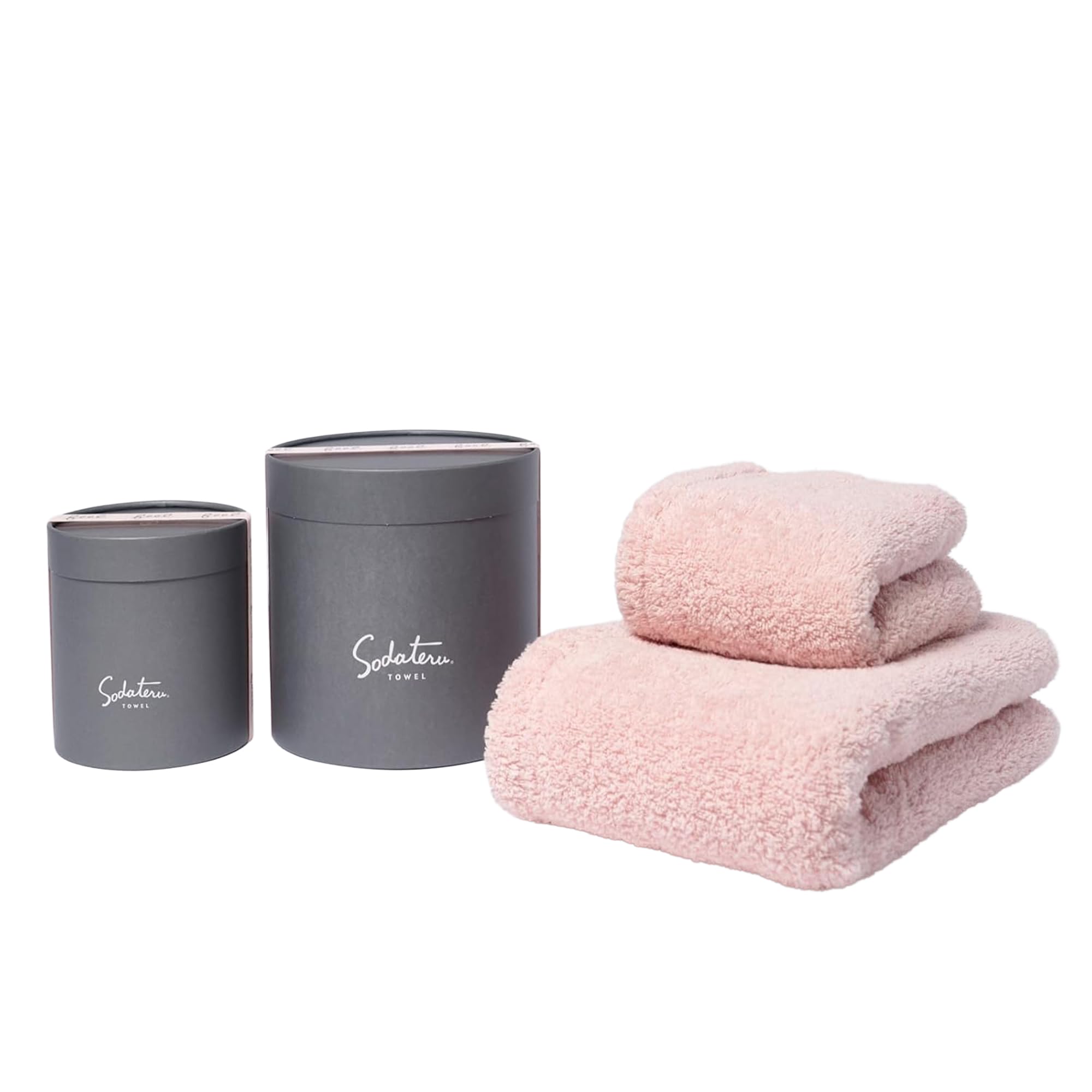 

Feel Sodateru Towel Bath Towel + Face Towel Set (2 sizes) - Lotus (Pink) 60x120cm/34x85cm, 100% Cotton, Boxed (SD-FEELGF-BFLO)
