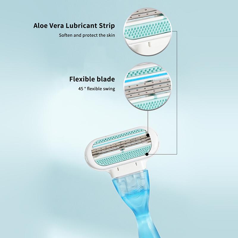 Womens Body Razor With Three Precision Floating Blades And Scratch Resistant Design Perfect For Full Body Grooming Home Travel