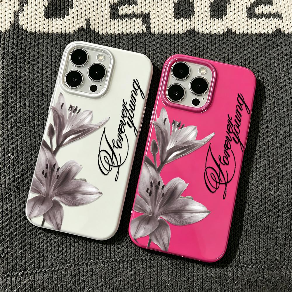 Pastel Color Forever Young Silicone Case For Iphone 15 11 17 14 Plus 12 16 13 Pro Max Gentle Tone Girls Cover