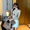 Women's Pure Desire White Soft Brushed Slim Fit Long Sleeve Base Layer T-Shirt - Korean Style Autumn/Winter
