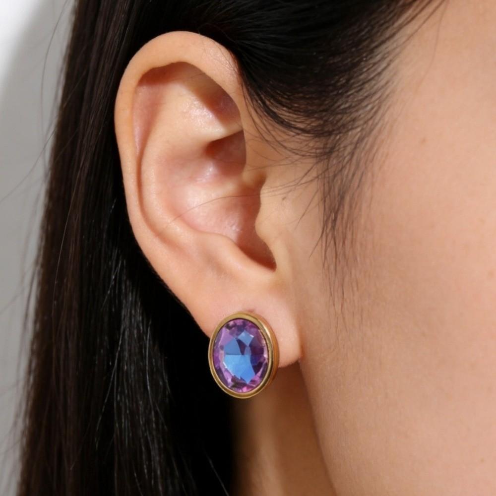1 Pair Stainless Steel Stud Earring Lightweight Titanium Steel Earring Fashion Jewelry Gift Giving