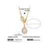 Classic Oval Zircon Pendant Necklace for Women 18K Gold PVD Plated Stainless Steel Snake Chain Necklace Fashion Jewelry