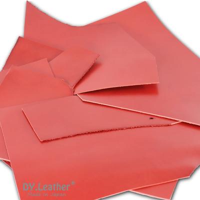 Saddle Leather Red Thickness Made In Japan Tochigi Processing Glazing Finish Shiny Tanned Genuine Leather Cowhide Fabric Leather Craft Parts