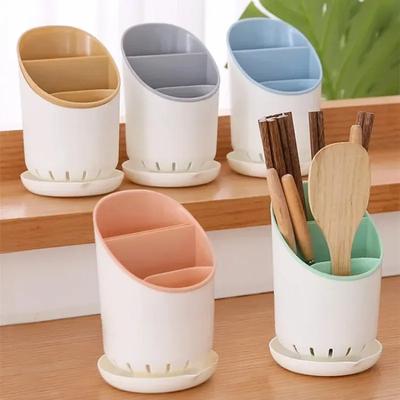 Cutlery Storage Holder Drainer Container Drying Rack Non Slip Tableware Knife Spoon Fork Storage Box Kitchen Organizer