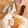 Women Winter Warm Fluffy Socks Home Floor Sleep Kawaii 3D Bear Cute Animal Thick Fleece Fuzzy Sock Japanese Fashion Korean Style