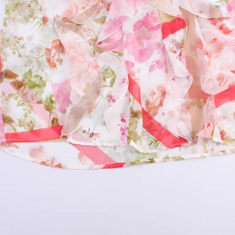 Jnleaog Spring New Arrival Women's Clothing Fashion Style French Flower Print Laminated Decoration Tops 2298125330