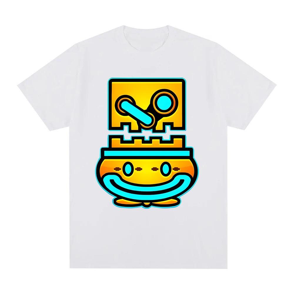 Geometry Dash T-Shirt 2026 Neue Rhythmus-Plattform Elektronische Spiele Grafikdruck TEE Baumwolle Bequem Hochwertige T-Shirts