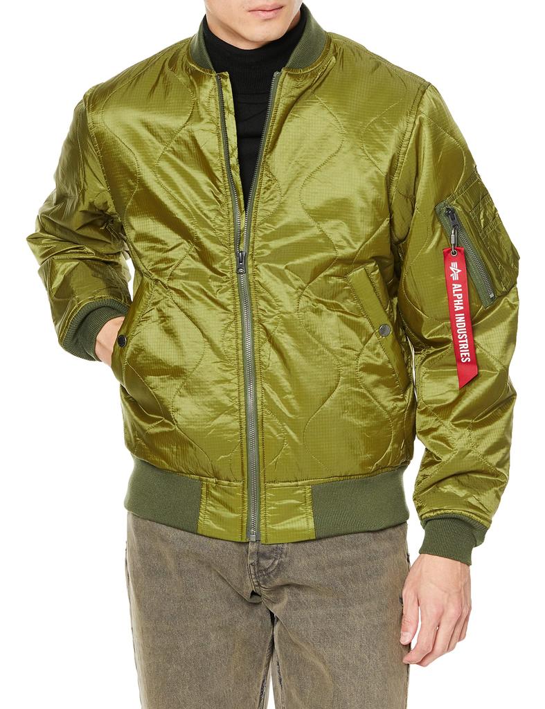 Alpha Industries TA1597 L Quilted A.GREEN Jacket, MA-1