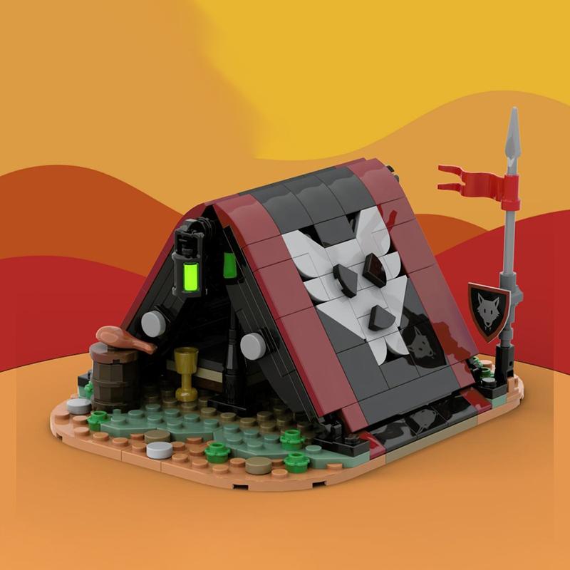 MOC Bausteine Burg Hühnerstall Burg Boot Zelt Stall Modell Dekoration Mittelalterliche Szene Spielzeug Bausteine Sammlung