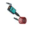 Motorcycle Square Fast Charging Dual USB Charger with Voltmeter Integrated SAE Socket