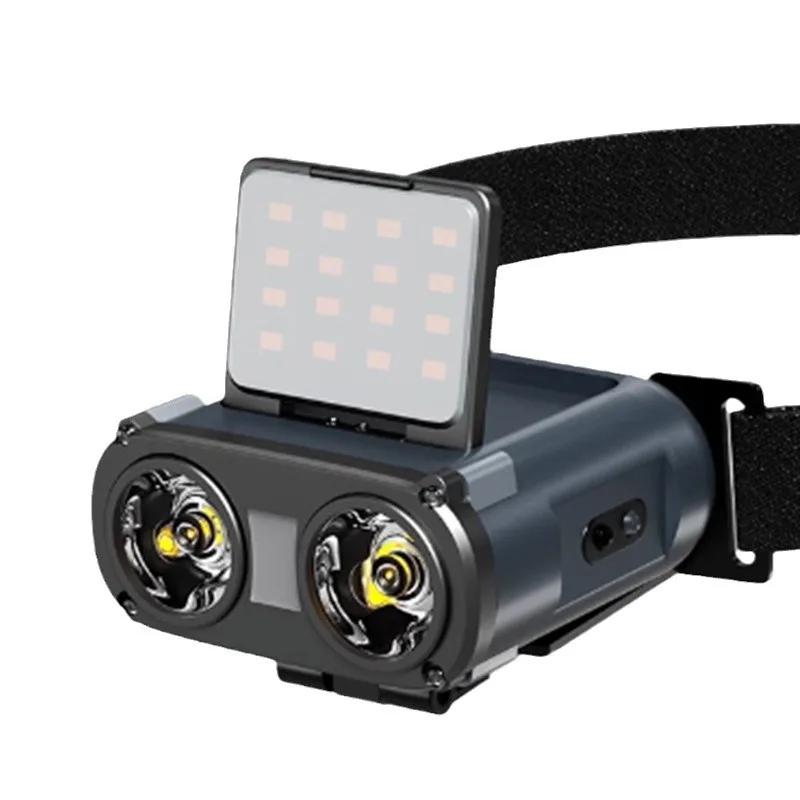 Ultra Bright Mini Rechargeable Head Lamp LED Clip On Cap Light Waterproof Sensor Hat Light Flashlight Headlamp for Fishing Camp