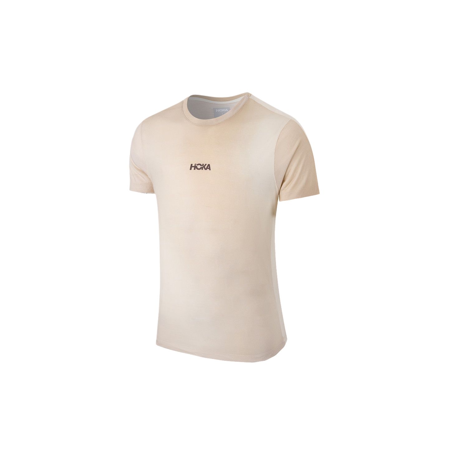HOKA ONE ONE T Shirts Men s Vanilla Ice Crew Neck Moderate Straight Fit 1182256-VCP 2XL