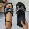 Womens Designer Sandals Women Sandals Fashionable Bow Decoration Cute New Pattern Flip Flop Wedge Summer Casual Sandals
