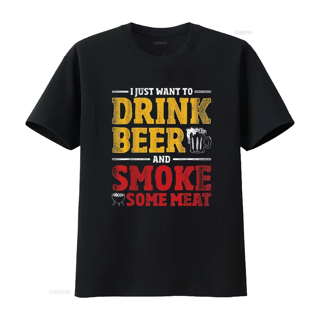 Mens Funny BBQ Chef Beer Smoked Meat Lover Grilling T Shirt Black 2X Large Vintage Washed Breathable Top For Everyday Wear