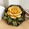 1 Stück Goldene Rose Ornament Regenschirm mit Kunststoffgriff, Geeignet für Alle Jahreszeiten Zuhause Reise Outdoor RegenschirmDD1260