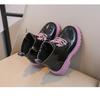 Girls' Patent Leather Ankle Boots - Autumn/Winter Plus Velvet, Zipper Design, Sequin Accents, Suitable for Middle To Big Kids and Babies