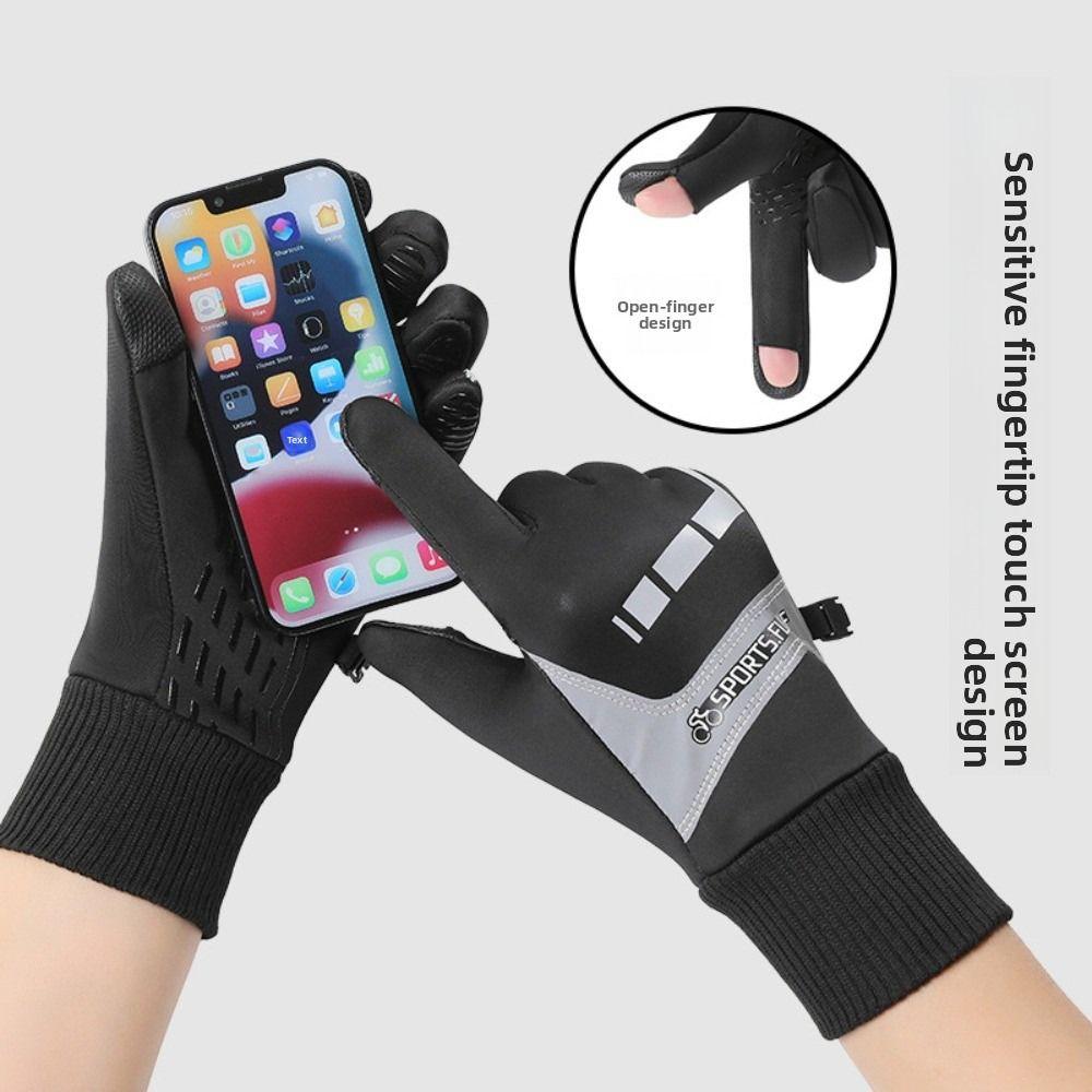 Anti-slip Thick Cycling Gloves  Warm Outdoor Gloves Winter Cycling Gloves  Outdoor