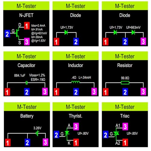 Zmart Transistor Tester, Diode, Capacitance, ESR, Voltage, Frequency Meter, PWM, Square Wave, Signal Generator, SMT, Soldering, Capacitor, Resistance