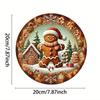 Vintage Iron Gingerbread Man Sign, 8 Inch Metal Wall Plaque for Christmas Halloween Home Decor, Farmhouse Cafe Bar Ornament
