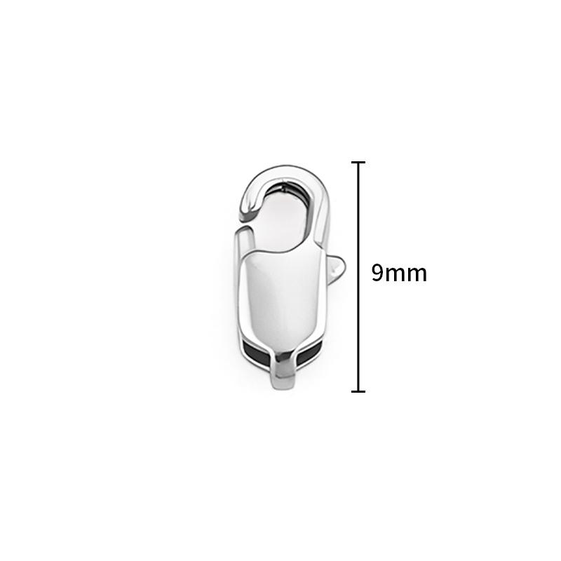 Custom Manufacture Polished Stainless Steel Square Clasp Waterproof Findings for Fashion Necklace Bracelet Jewelry Making Stainless Steel