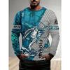 Fishing Shirts Men's T-Shirts Long Sleeve Men Clothes Autumn Streetwear Top Pullovers Male T Shirt Outdoor Casual Men's Clothing