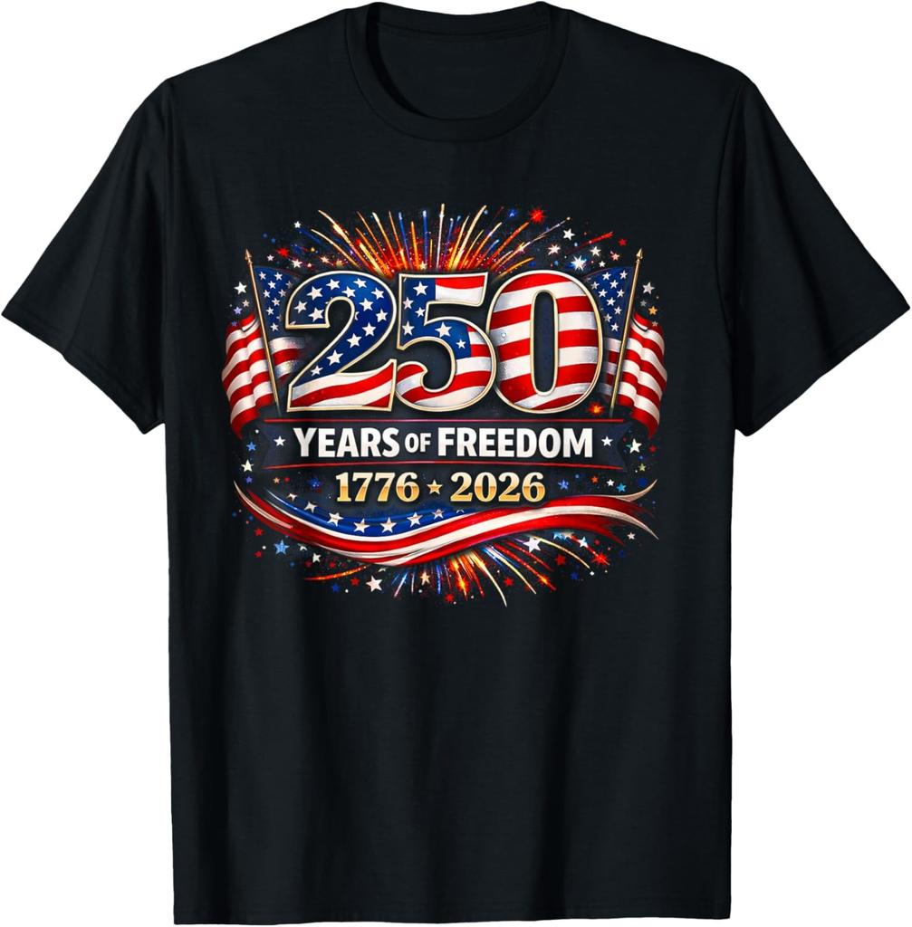 250 Years American 1776 2026 250th USA Birthday 4th of July TShirt