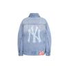 MLB Basic Logo Vintage Denim Loose Jacket Unisex jackets Blue 31JPN2011-50U