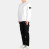 STONE ISLAND Fleece garment-dyed Rundhals Weiß Herren Streetwear 811562420-V0001