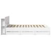 Bed Frame with Storage Space White 150 x 200 cm Particleboard