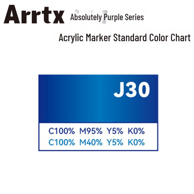 Arrtx Artesian Acrylmarker - Weiche Spitze, Wasserfest, 30 Lilatöne für DIY & Graffiti.