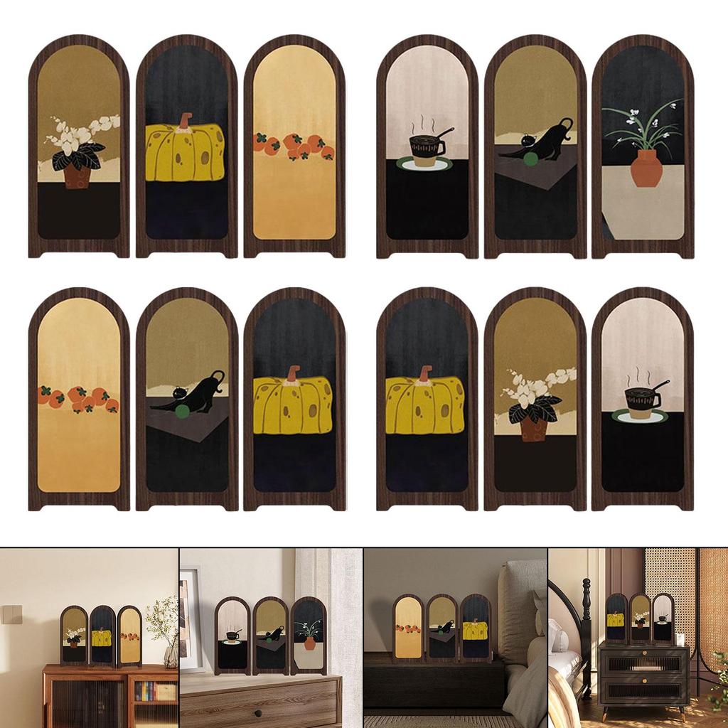 Desk Decorative Screen Modern Aesthetic Art Piece Partition for Shelf Entrance Cabinet Bedroom Dining Room Decoration