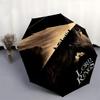 1pc ONE RING TO RULE THEM ALL. Automatic Folding Umbrella - Compact 8-Rib Design, Durable Plastic & Iron1038L