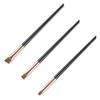 3pcs Makeup Brushes Set Precise Eye Shadow Ultra Thin Eyeliner Brush Angled Lip Slant Angled Brow Makeup Tool Black Gold